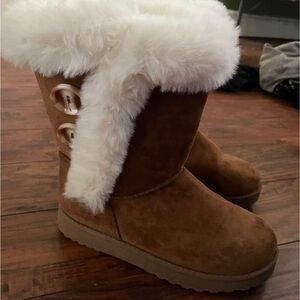 Brown Faux Fur Lined Boots